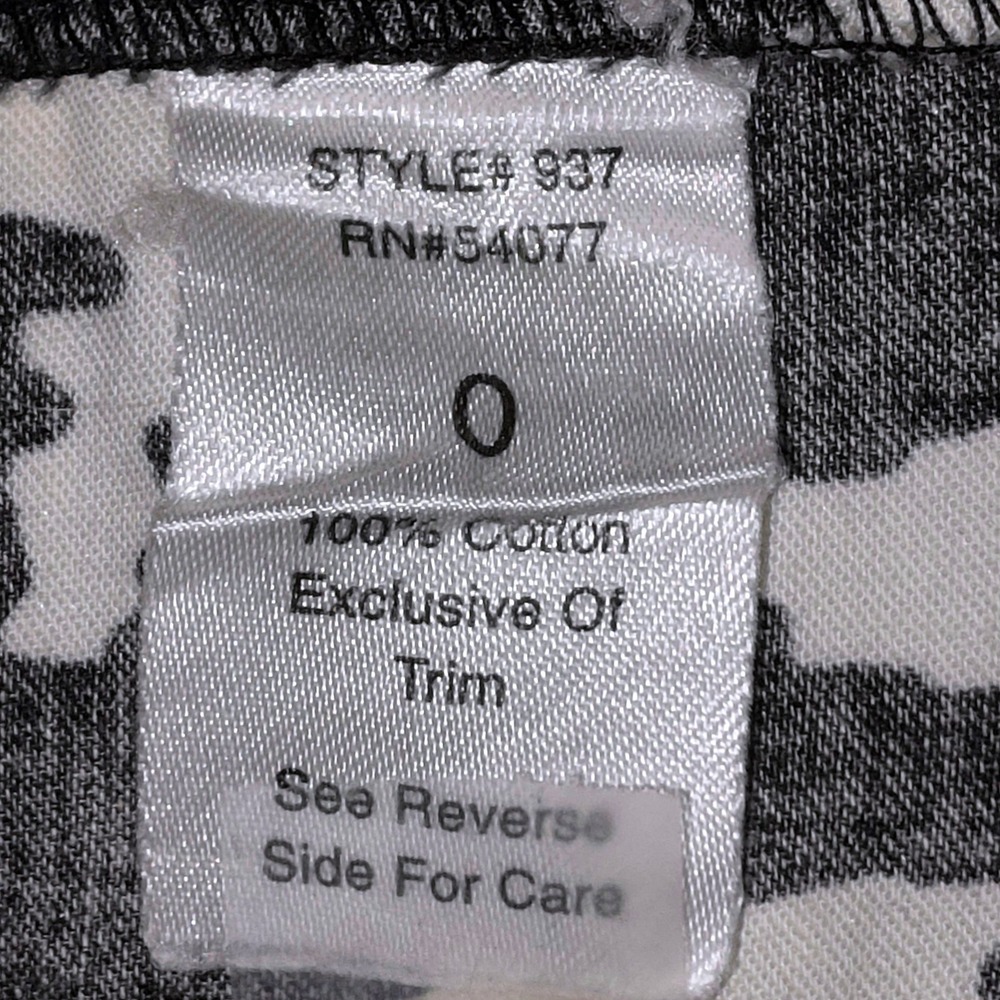 Cabi Dashing A-Line Skirt Women Size 0 Black Cream Abstract Paneled EUC - Picture 9 of 10